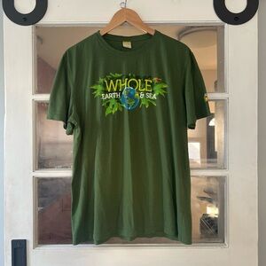 Organic Cotton and Viscose Bamboo Green Whole Earth & Sea Graphic T-Shirt